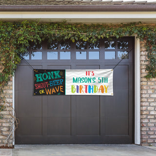 Honk Shout Beep Wave For Birthday Personalized Banner