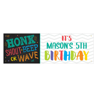 Honk Shout Beep Wave For Birthday Personalized Banner