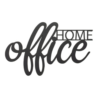 Home Office Black Wood Plaque