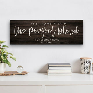 The Perfect Blend Personalized 9x27 Brown Canvas