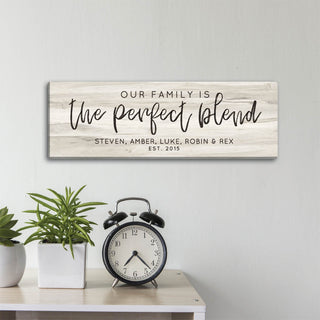 The Perfect Blend Personalized 6x18 Ivory Canvas