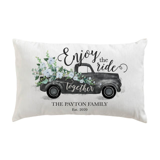 Enjoy The Ride Together Personalized Lumbar Throw Pillow