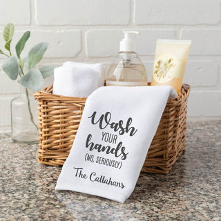 Wash Your Hands Personalized Hand Towel