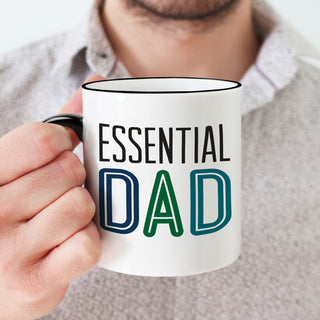 Essential Dad Personalized Black Handle Coffee Mug - 11 oz.