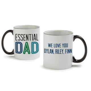 Essential Dad White Coffee Mug with Black Rim and Handle-11oz