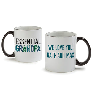 Essential Grandpa White Coffee Mug with Black Rim and Handle-11oz