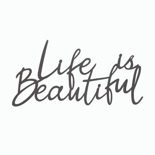 Life is Beautiful Black Wood Plaque