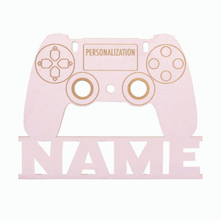 Pink Gamer Controller Personalized Wood Plaque