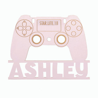 Pink Gamer Controller Personalized Wood Plaque