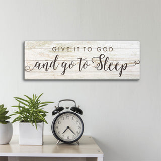 Give It To God And Go To Sleep 6x18 Cream Canvas