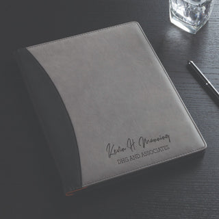 Elegant Professional Personalized Gray Padfolio