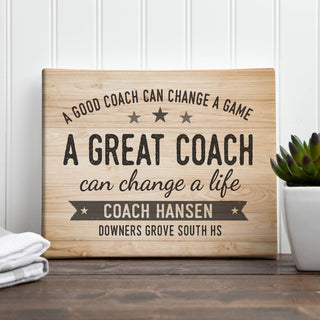 A Great Coach Can Change A Life Personalized 8x10 Canvas