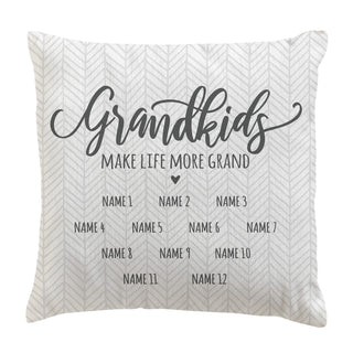Grandkids Make Life More Grand Personalized 17" Throw Pillow