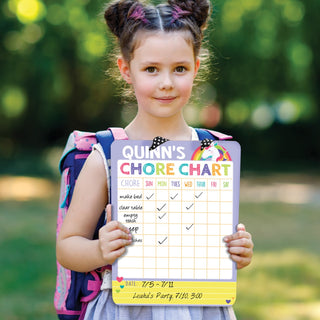 Unicorn Chore Chart Personalized Dry Erase Board