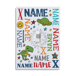 My Name Primary Colors Personalized Light Switch Plate