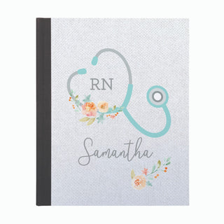 Floral Stethoscope Personalized Notebook