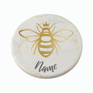 Queen Bee Personalized Round Desk Coaster