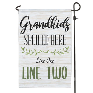 Grandkids Spoiled Here Personalized Garden Flag