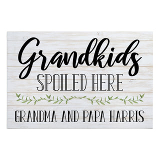 Grandkids Spoiled Here Personalized Thin Doormat