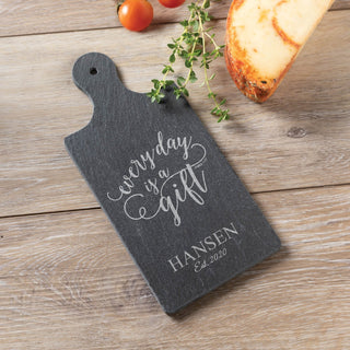 Every Day Is A Gift Personalized Slate Cheese Board