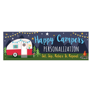 Happy Campers Personalized Banner