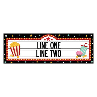 Movie Night Personalized Banner