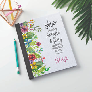 She Is Clothed In Strength And Dignity Personalized Journal