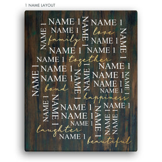 Our Family Names Personalized 16x20 Canvas