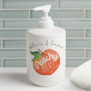 Peachy Clean Personalized Soap Dispenser