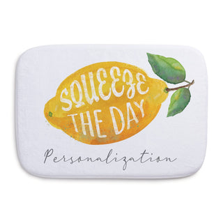 Squeeze The Day Lemon Personalized Bathmat