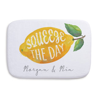 Squeeze The Day Lemon Personalized Bathmat