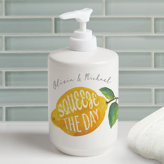 Squeeze The Day Lemon Personalized Soap Dispenser