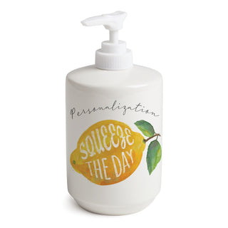 Squeeze The Day Lemon Personalized Soap Dispenser