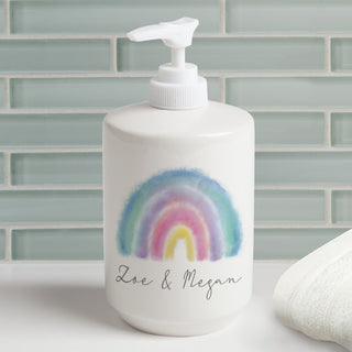 Pastel Rainbow Personalized Soap Dispenser