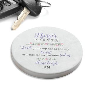 Nurse's Prayer Personalized Car Coaster Set