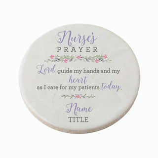 Nurse's Prayer Personalized Round Desk Coaster