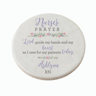 Nurse's Prayer Personalized Round Desk Coaster