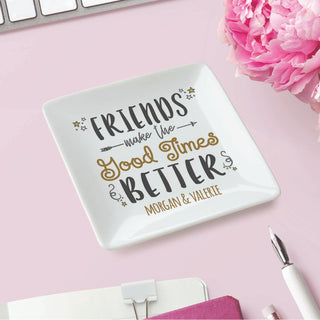 Good Times Personalized Square Trinket Dish