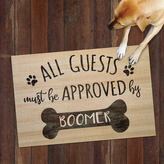 Approved By The Dog Personalized Standard Doormat