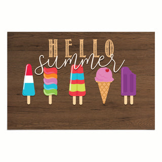 Welcome Summer Personalized Doormat - 18x27 Inch, 1/8" Thin