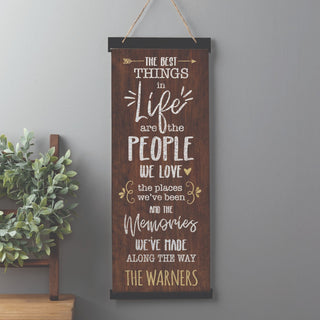 Best Things In Life Personalized Hanging Canvas
