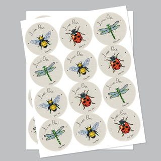 Pretty Insects Personalized Return Address Labels - 48 count