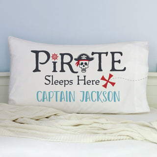 Pirate Sleeps Here Personalized Pillowcase