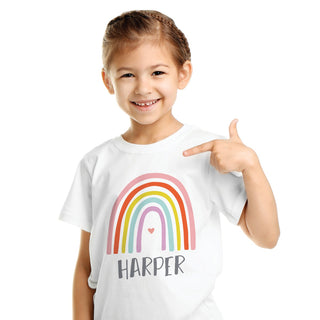 Rainbow Personalized White T-Shirt