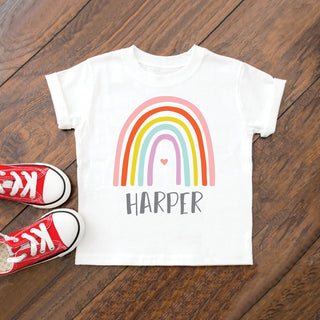 Rainbow Personalized White T-Shirt