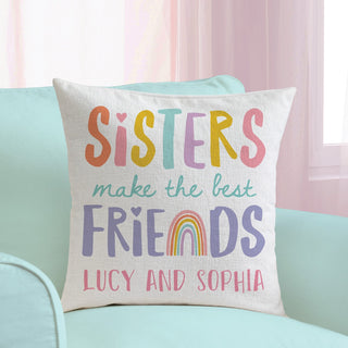Sisters Make The Best Friends Personalized 17" Throw Pillow