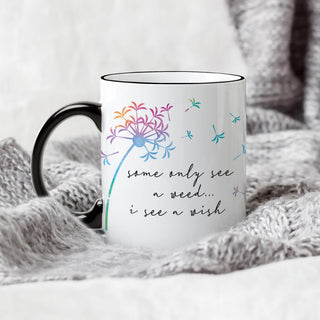Some Only See A Weed Personalized Black Handle Coffee Mug - 11 oz.