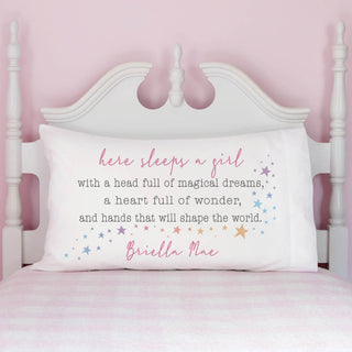 Here Sleeps A Girl Personalized Pillowcase