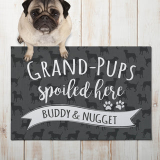 Grand-Pups Spoiled Here Personalized Standard Doormat