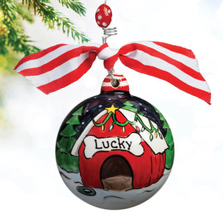 Christmas Dog House Personalized Ball Ornament
